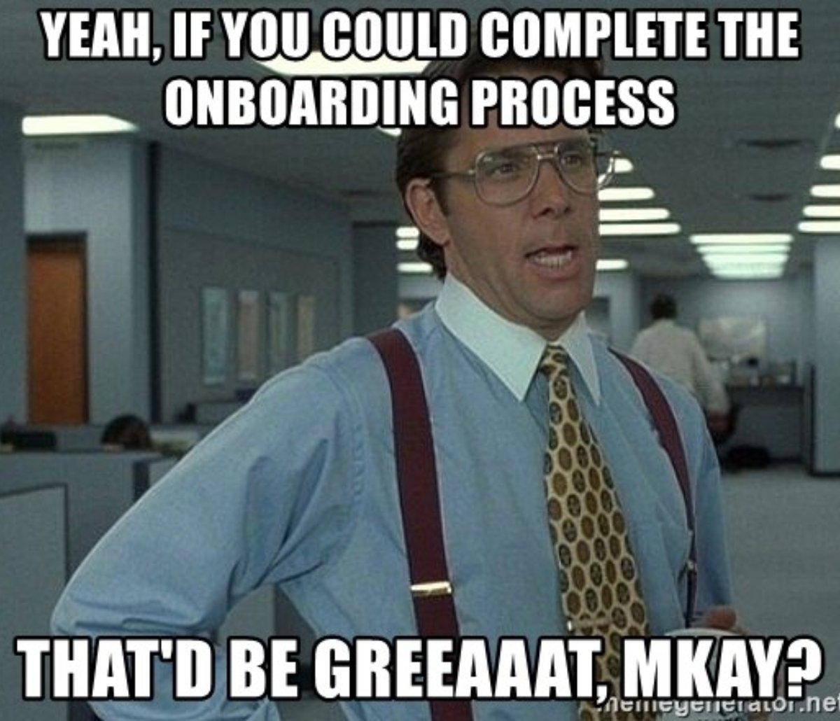 Meme on onboarding