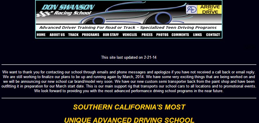 An example of bad website design Bad design