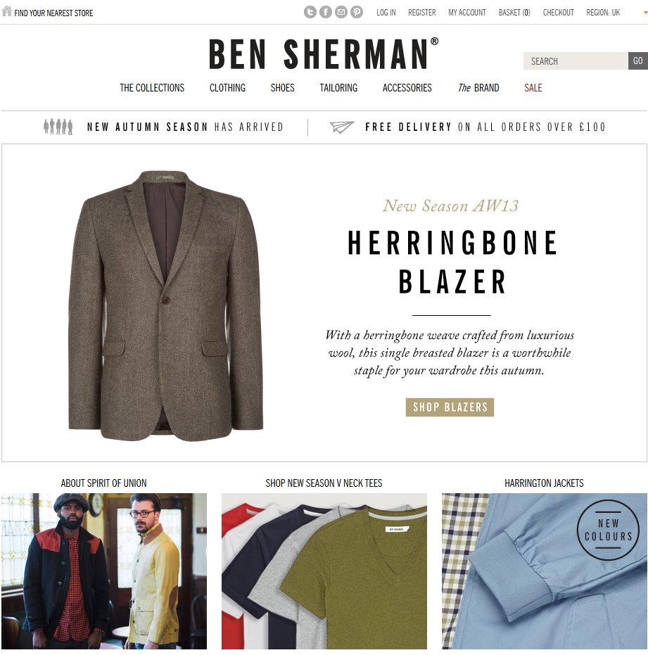 Ben Sherman focuses on only one offer Ben Sherman focuses on only one offer