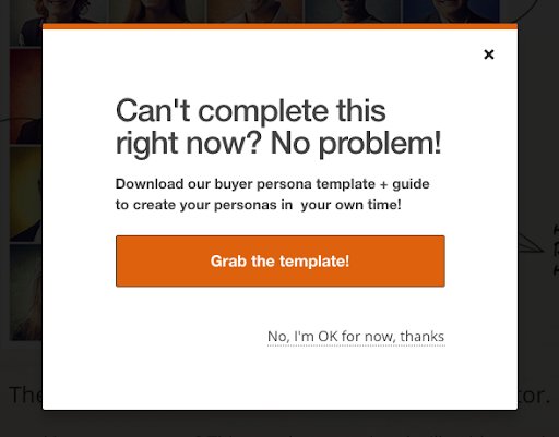 Valet Creek's Contrasting Call-to-Action MakeMyPersona