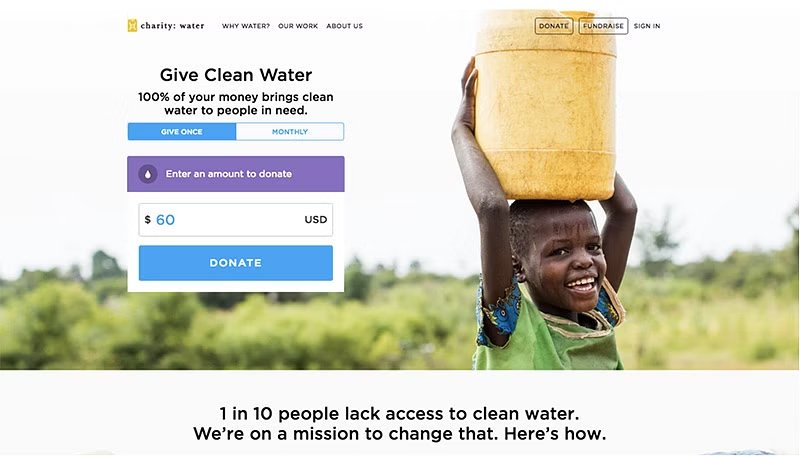 Charity's webpage